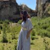 Robe chemise coton à rayures