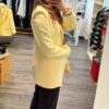 Blazer long léger jaune pastel Niyya