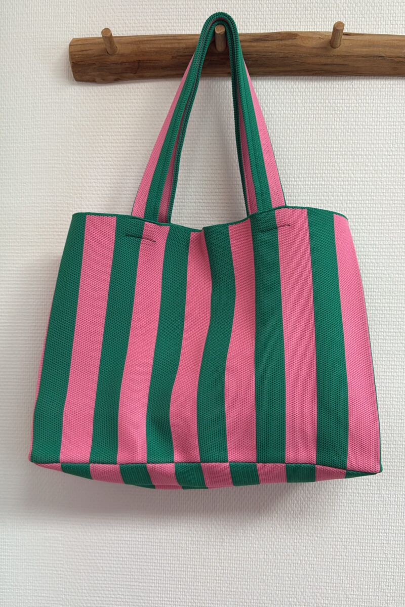Sac cabas Riviera rose et vert