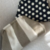 Pochette Riviera rayée taupe et écru