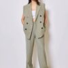 Blazer sans manches oversize vert d'eau