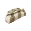 Pochette Riviera rayée taupe et écru
