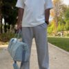 Jogging baggy gris homme 100 % coton | Niyya Paris