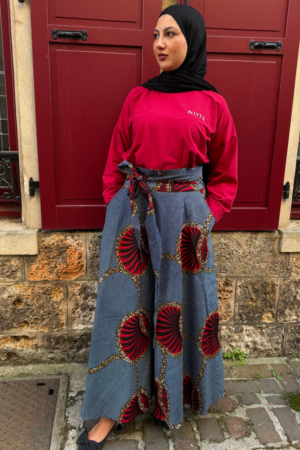 Tunique longue oversize bordeaux