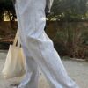 Jogging baggy gris femme 100 % coton | Niyya Paris