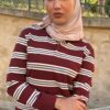Polo rayé prune en coton femme | Niyya Paris