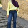 Jean taille haute bleu foncé Niyya