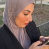 Foulard long mauve en viscose