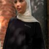 Tunique longue noire oversize | Niyya Paris