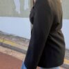 Blazer kimono noir croisé à ceinture