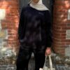 Tunique longue noire oversize | Niyya Paris