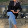 Jean wide leg bleu clair | Niyya Paris