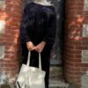 Tote bag écru à marquage noir | Niyya Paris