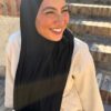 Foulard long noir en viscose | Niyya Paris