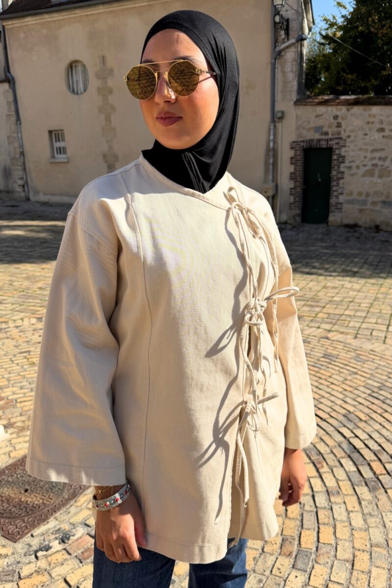 Foulard long noir en viscose | Niyya Paris