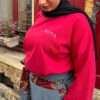 Tunique longue oversize bordeaux