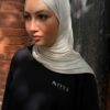 Foulard long beige en viscose | Niyya Paris
