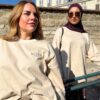 Tunique oversize beige en coton Niyya