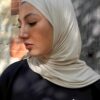 Foulard long beige en viscose | Niyya Paris