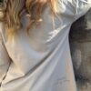 Tunique oversize beige en coton Niyya