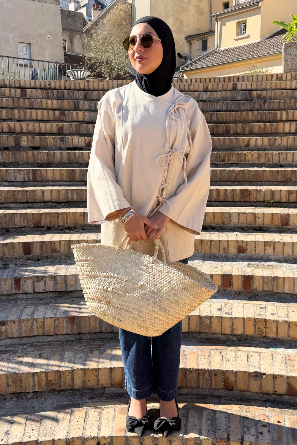 Couffin artisanal beige | Niyya Paris