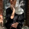 Foulard long beige en viscose | Niyya Paris