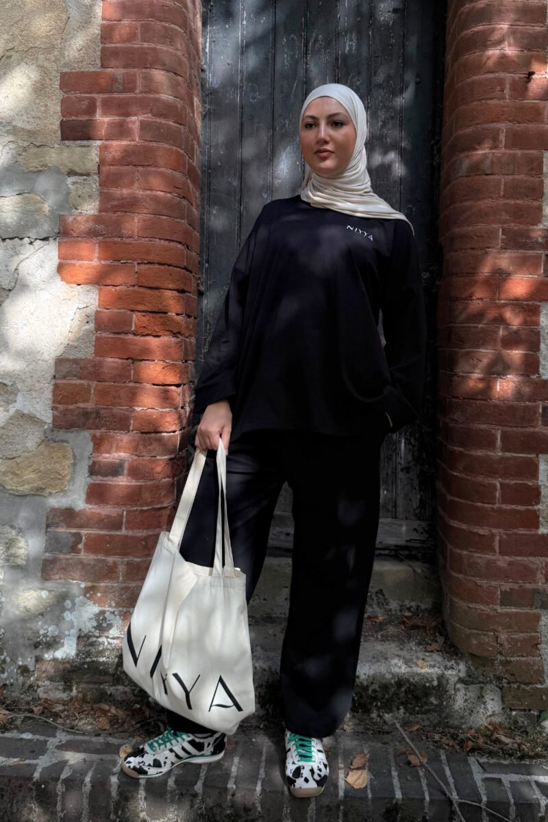 Baggy jogging noir mixte Niyya