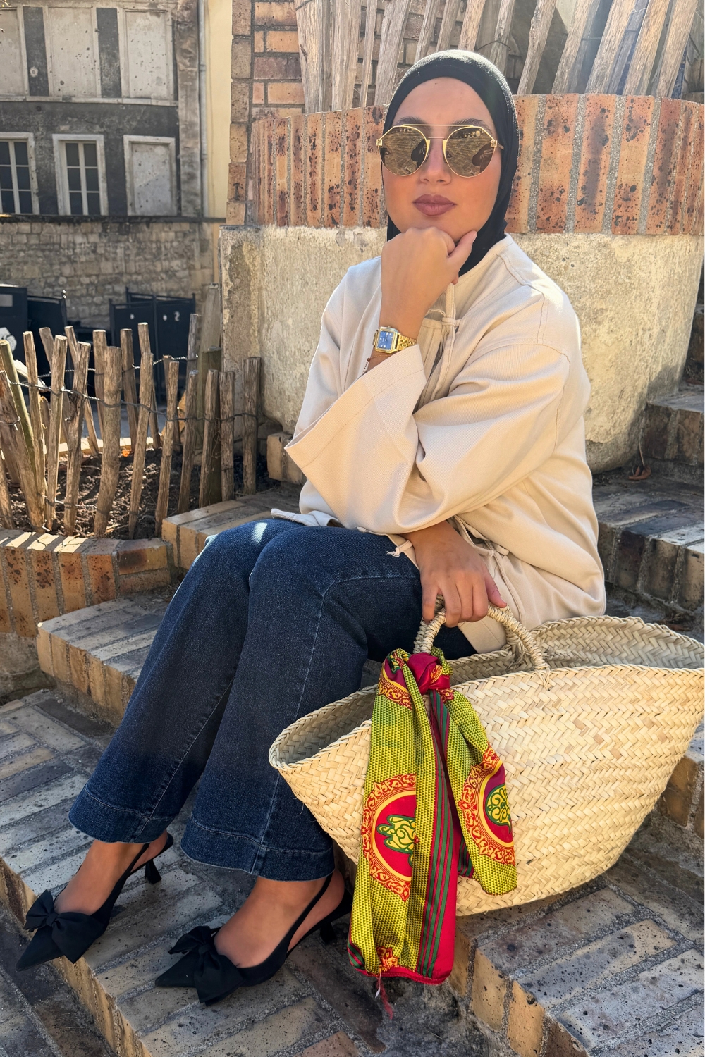 Couffin artisanal beige | Niyya Paris