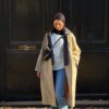 Parka beige oversize à capuche