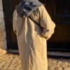 Parka beige oversize à capuche
