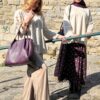 Grand sac prune avec bandoulière Niyya