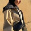 Parka beige oversize à capuche
