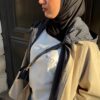 T-shirt oversize mixte brodé chocolat