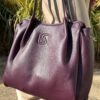 Grand sac prune avec bandoulière Niyya