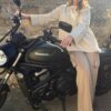 Pantalon cargo satiné beige taupe Niyya