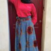 Tunique longue oversize bordeaux
