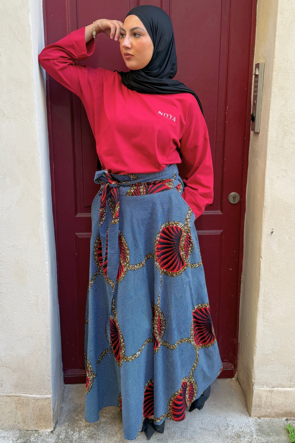 Tunique longue oversize bordeaux